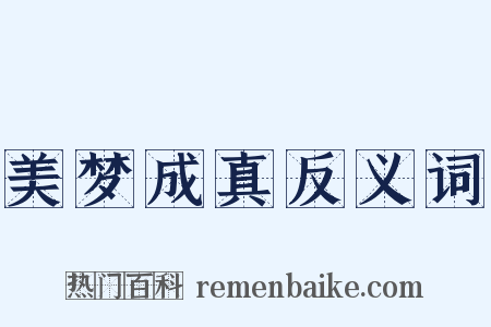 美梦成真反义词是什么意思的图片